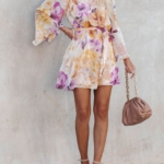 Toperth Floral Chiffon Tassel Mini Dress – TOPERTH
