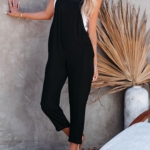 Toperth Candace Black Pocketed Jumpsuit – TOPERTH