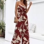Toperth Sleeveless Off-Shoulder Floral Printed Jumpsuits – TOPERTH