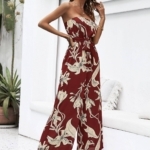 Toperth Sleeveless Off-Shoulder Floral Printed Jumpsuits – TOPERTH