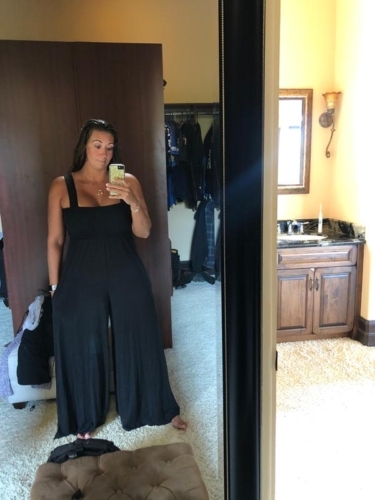 Toperth Off-Shoulder Sleeveless Solid Jumpsuit photo review