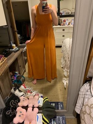 Toperth Off-Shoulder Sleeveless Solid Jumpsuit photo review