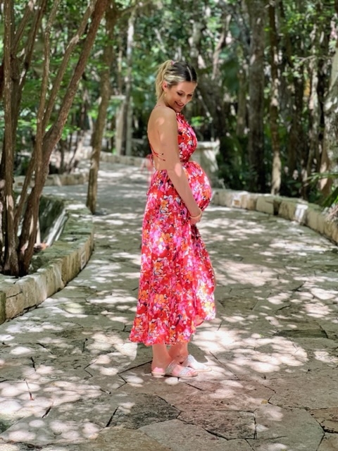 Toperth Red Floral Print Maxi Dress photo review
