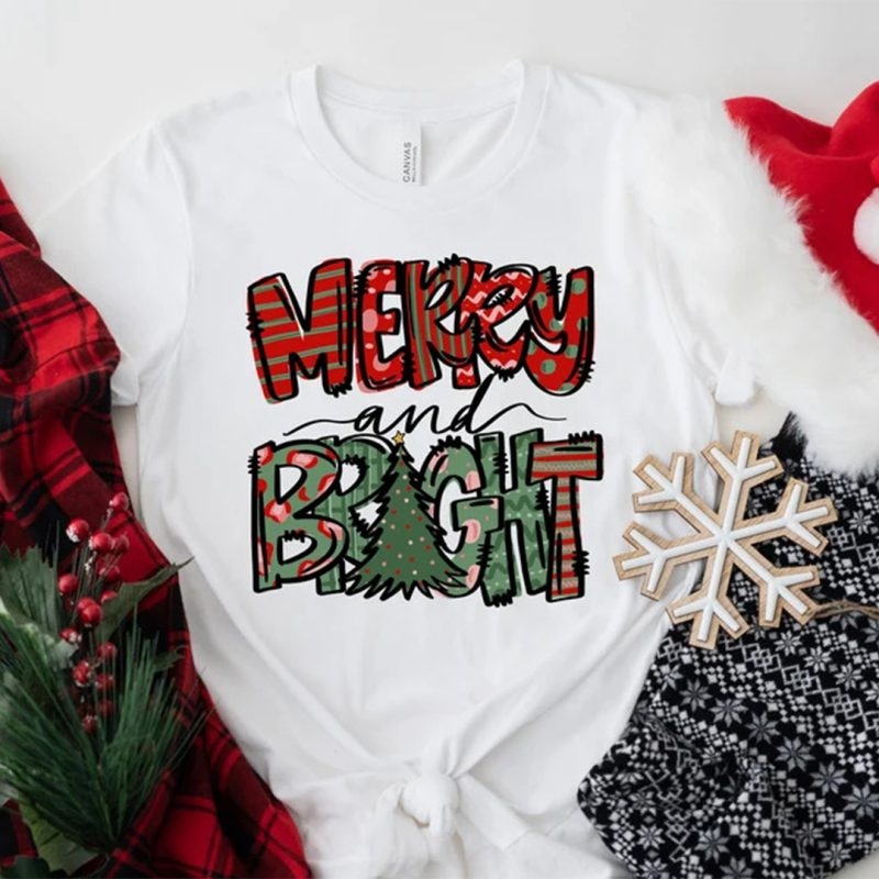 Toperth Christmas Merry And Bright T-Shirt – Toperth