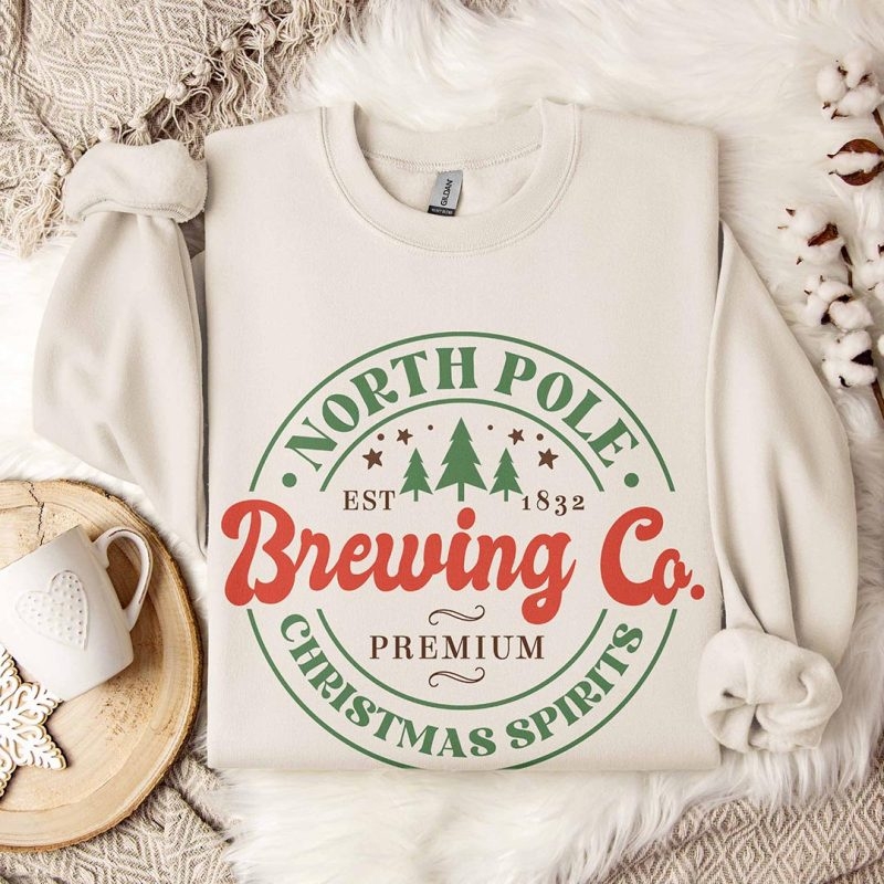 Toperth North Pole Brewing Co Christmas Sweatshirt – Toperth