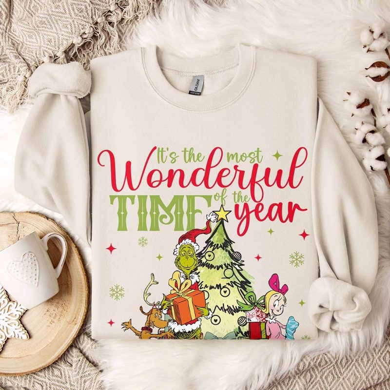 Toperth Grinch It's the Most Wonderful Time Year Sweatshirt – Toperth