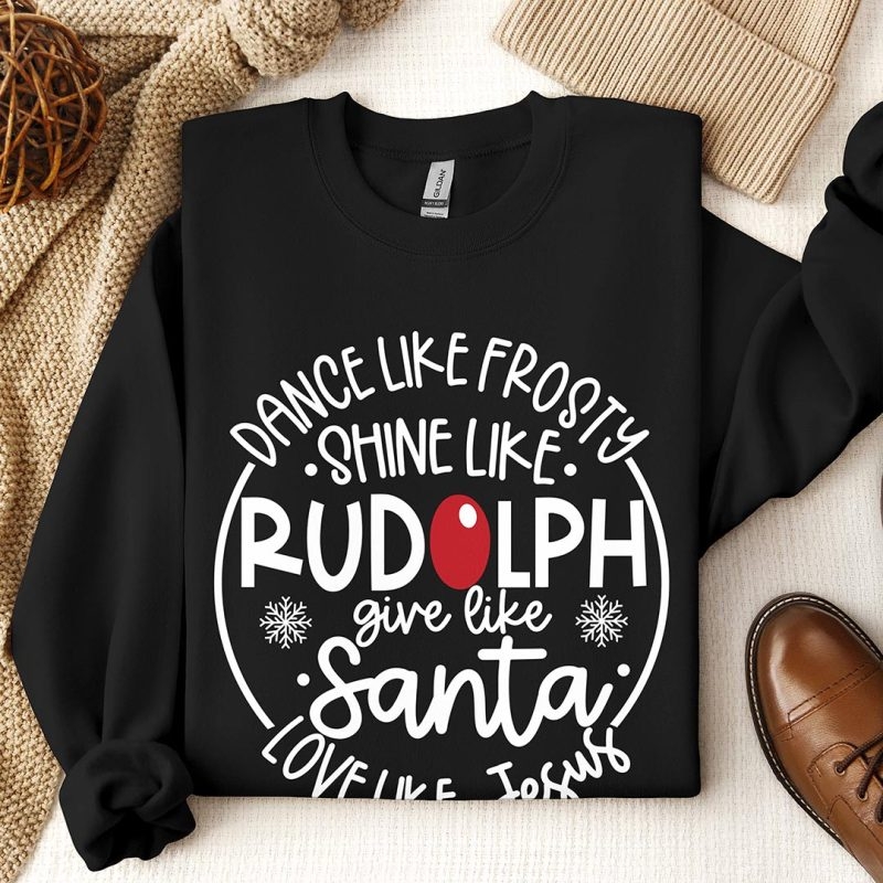 Toperth Christmas Santa Love Like Jesus Sweatshirts – Toperth