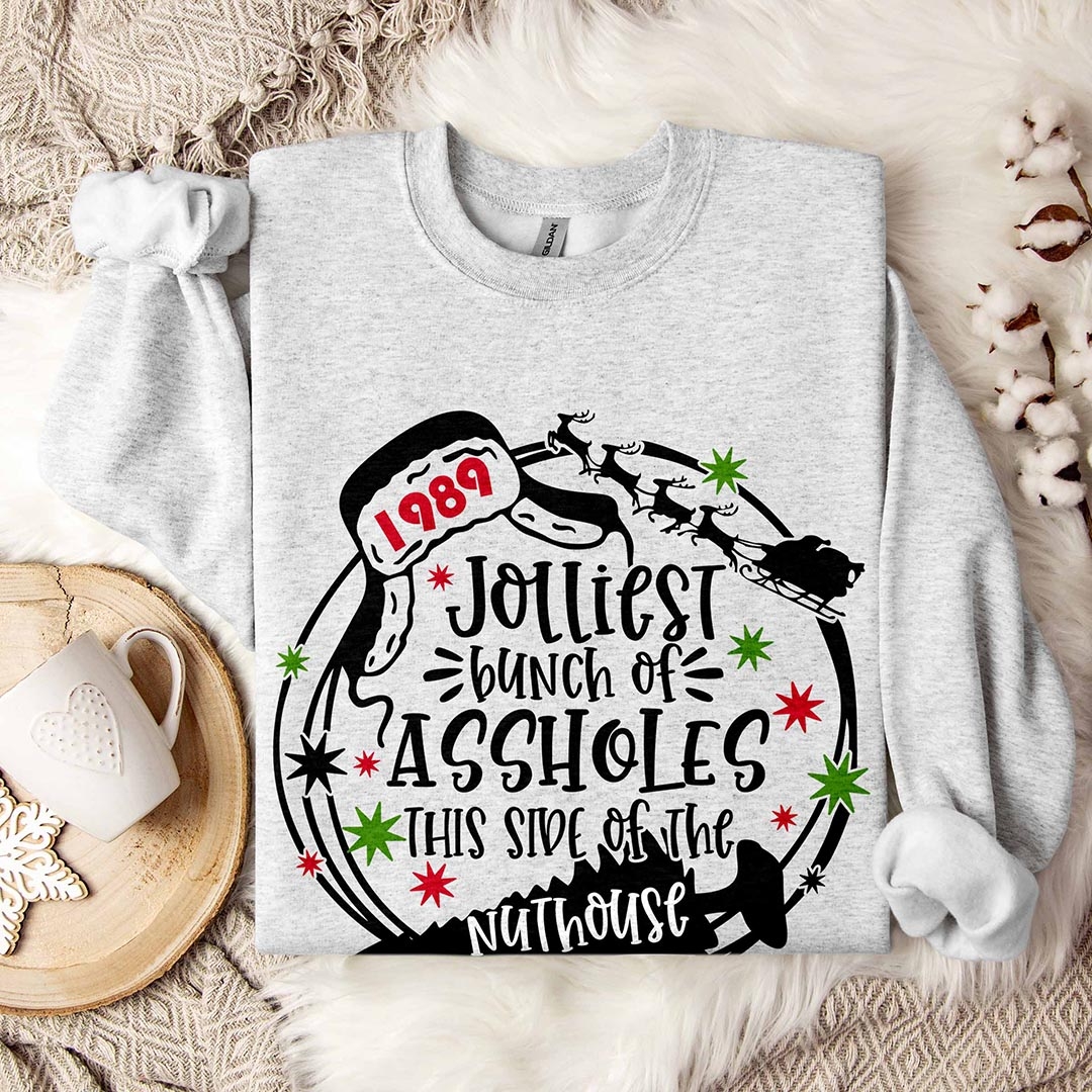 Toperth Christmas Jolliest Bunch Of Assholes Sweatshirts – Toperth