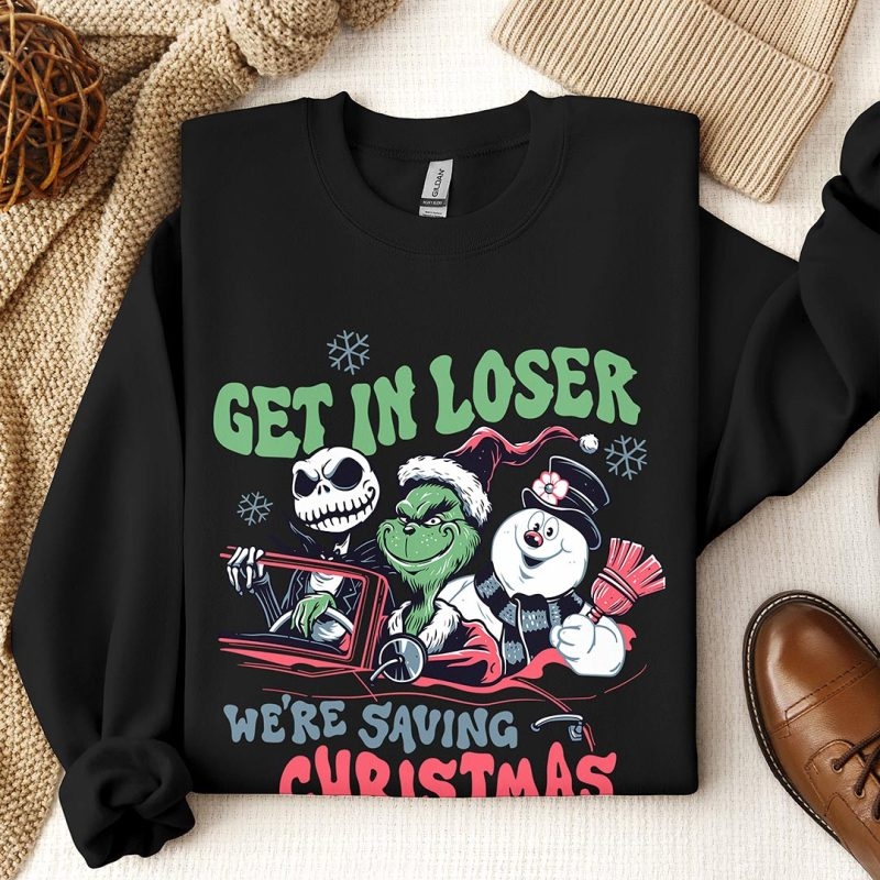Toperth Get In Loser We're Saving Christmas Sweatshirt – Toperth