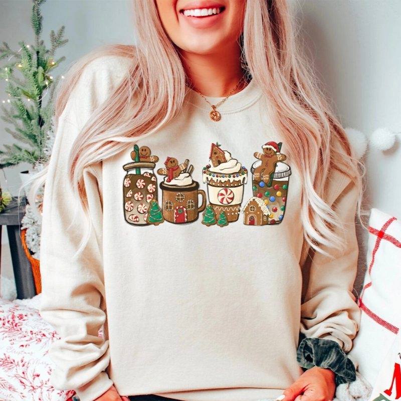 Toperth Gingerbread Christmas Coffee Sweatshirt – Toperth