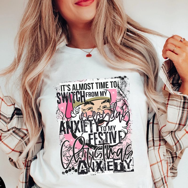 Toperth Christmas Anxiety Humor T-Shirt – Toperth