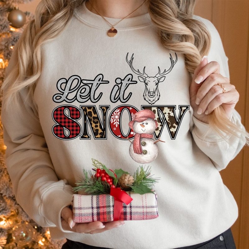 Toperth Christmas Let It Snow Snowman Sweatshirt – Toperth