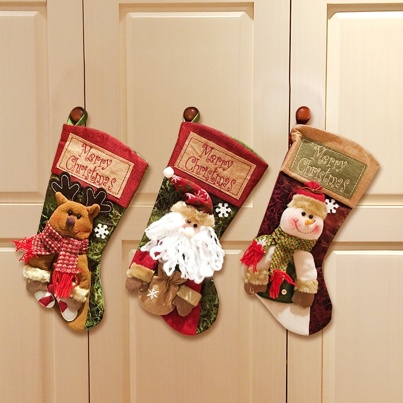 Toperth Santa Christmas Stockings Candy Gift Bag – Toperth