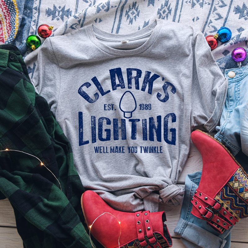Toperth Clarks Lighting Christmas T-Shirt – Toperth