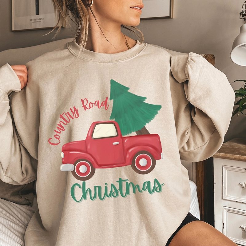 Toperth Country Road Christmas Sweatshirt – Toperth