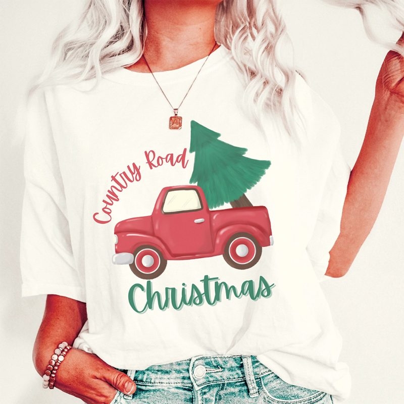Toperth Country Road Christmas T-Shirt – Toperth