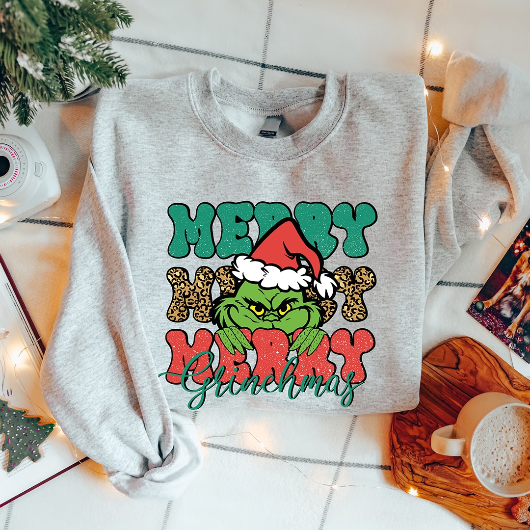 Toperth Grinch Merry Merry Christmas Sweatshirt – Toperth