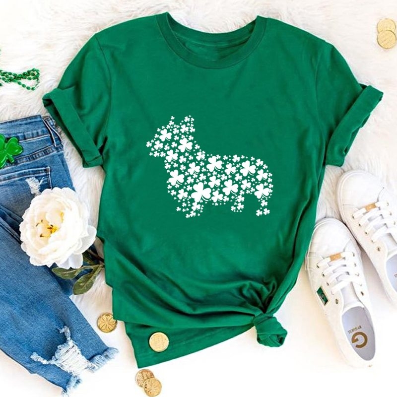 Toperth St. Patrick's Day Corgi T-Shirt – Toperth