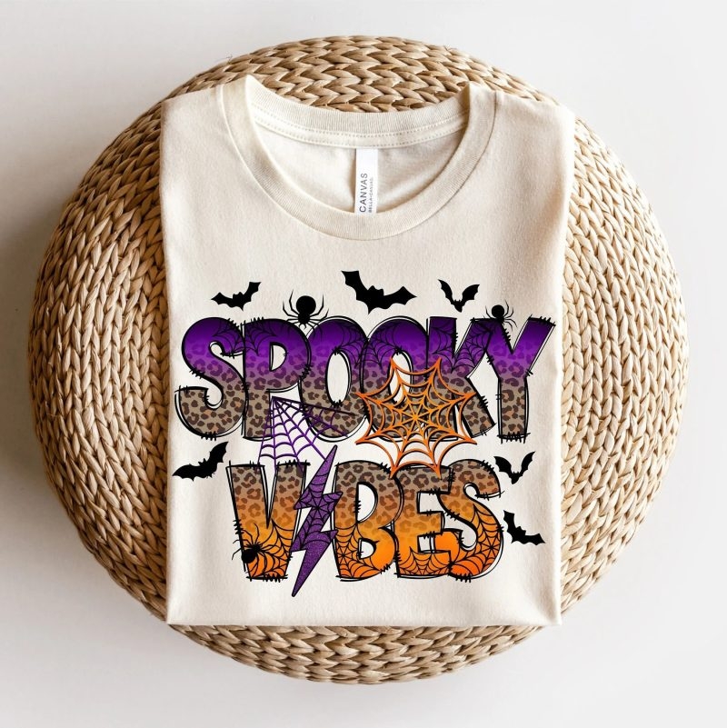 Toperth Halloween Leopard Spooky Vibes Sweatshirt – Toperth