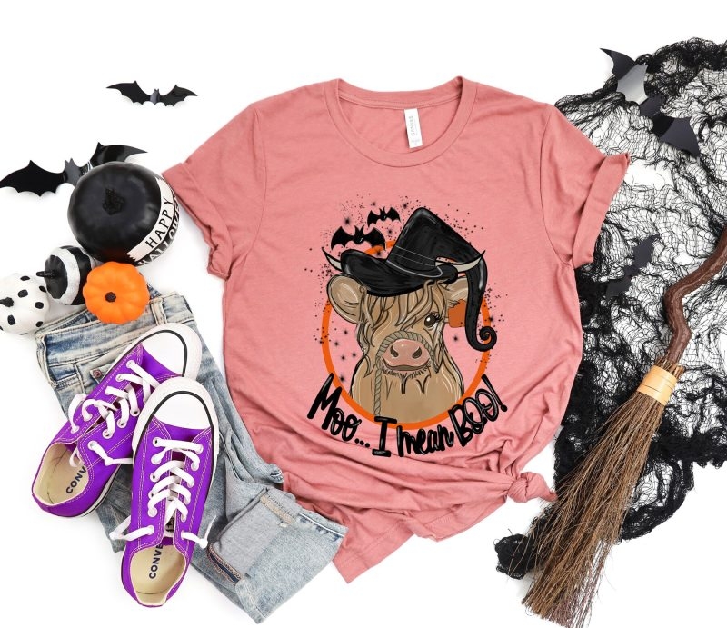 Toperth Moo I Mean Boo Halloween T-Shirt – Toperth