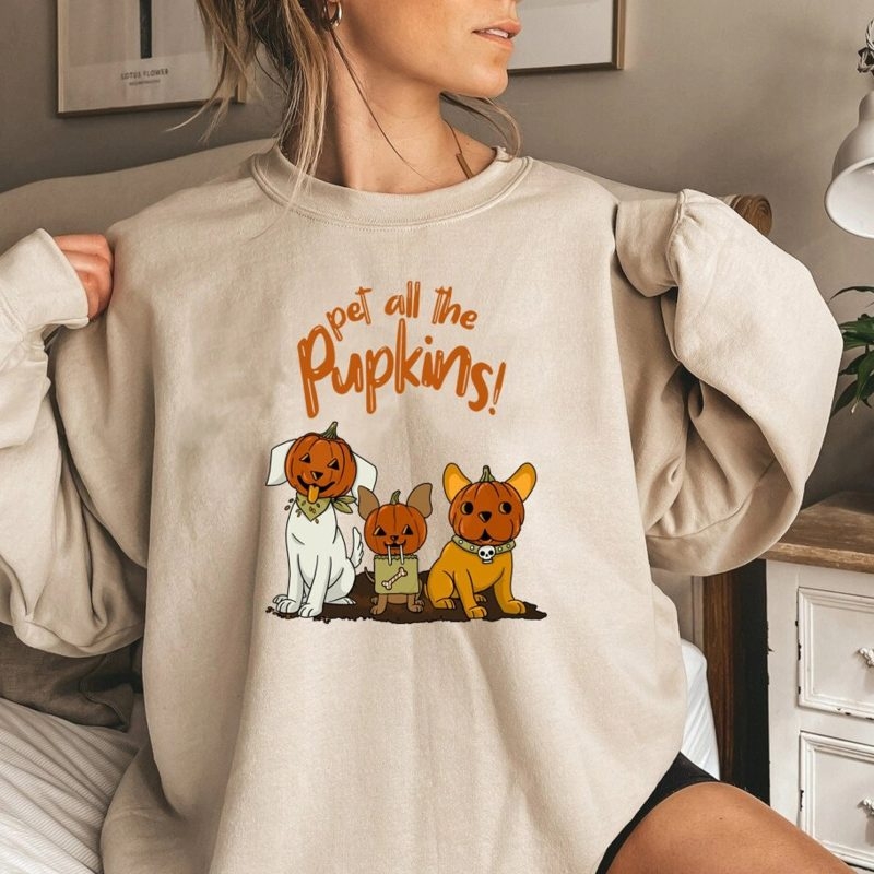 Toperth Halloween Pet All the Pupkins Dogs Sweatshirt – Toperth