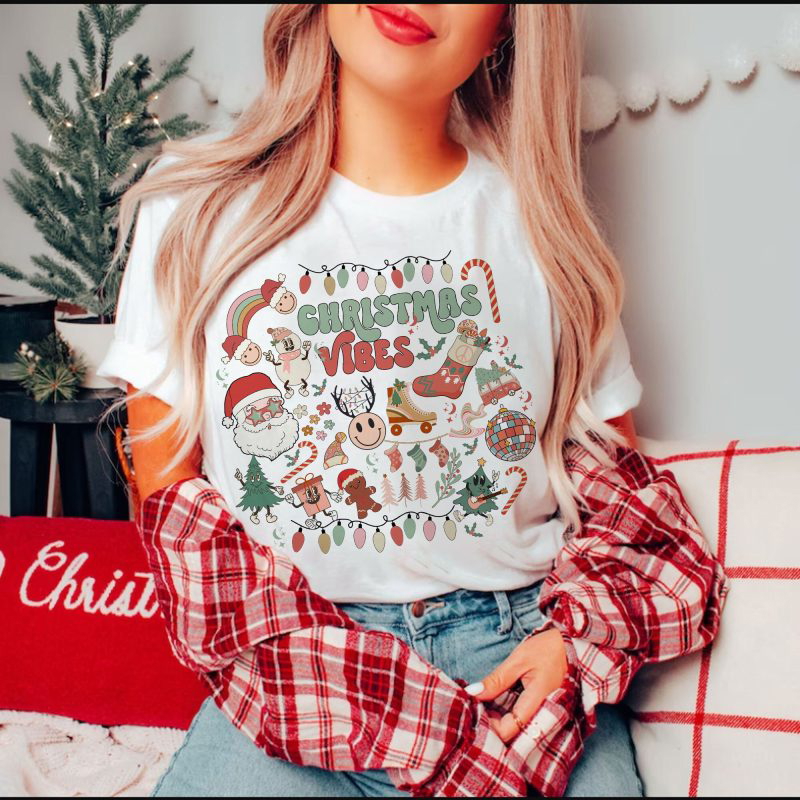 Toperth Christmas Season Santa Claus Vibes T-Shirt – Toperth