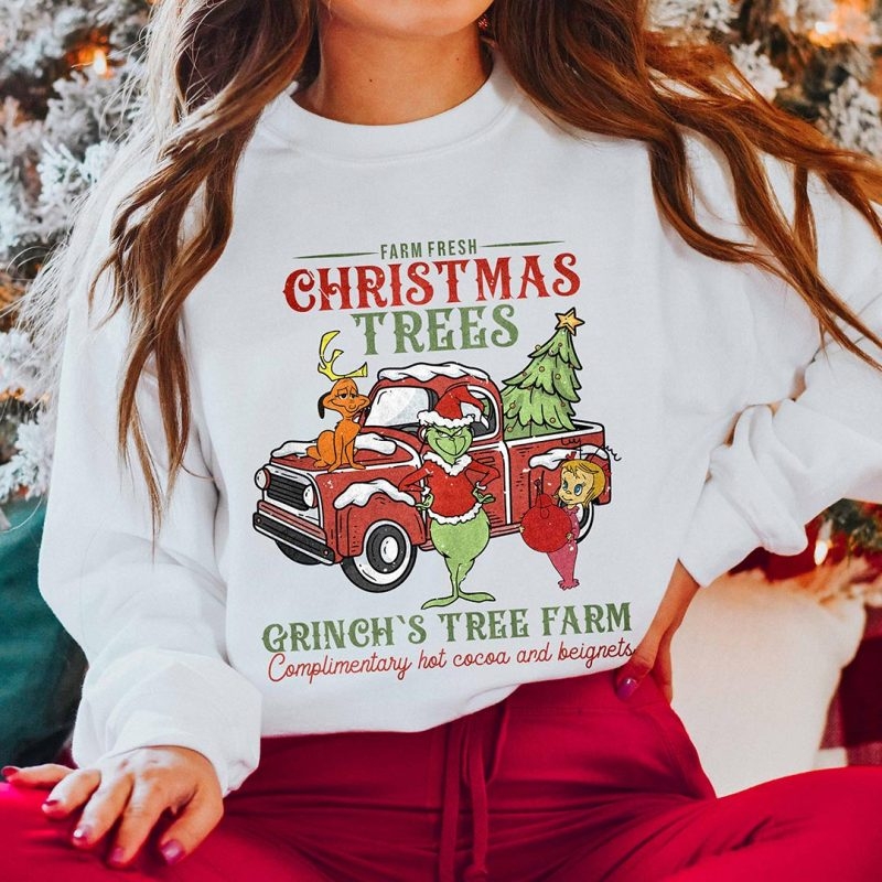 Toperth Retro Christmas Tree Farm Sweatshirt – Toperth