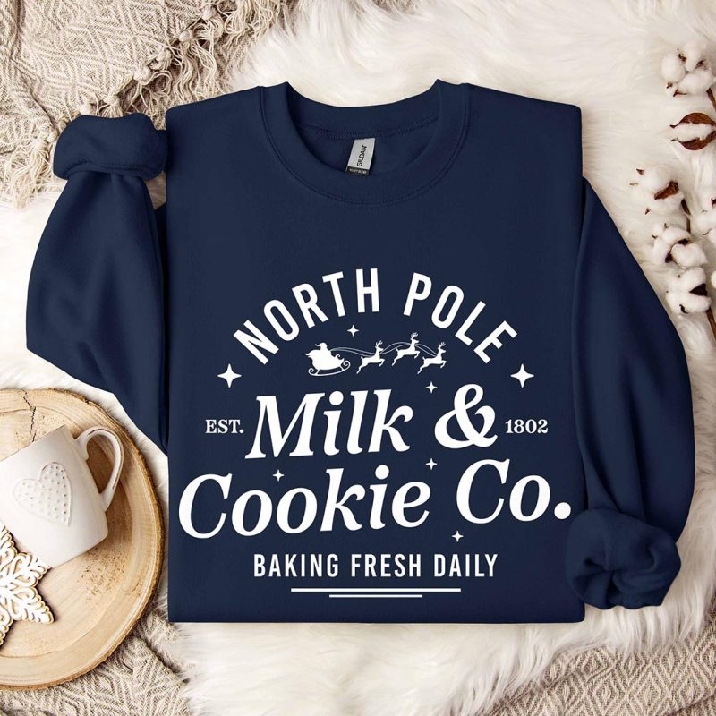 Toperth North Pole Milk Cookie Co Christmas Sweatshirt – Toperth