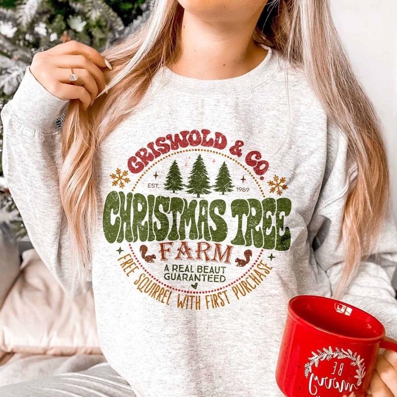 Toperth Retro Griswold & Co. Christmas Tree Farm Sweatshirt – Toperth