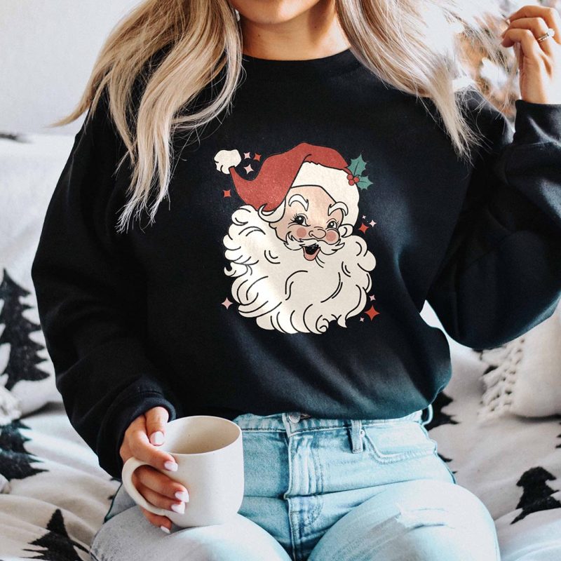 Toperth Retro Christmas Santa Baby Sweatshirt – Toperth