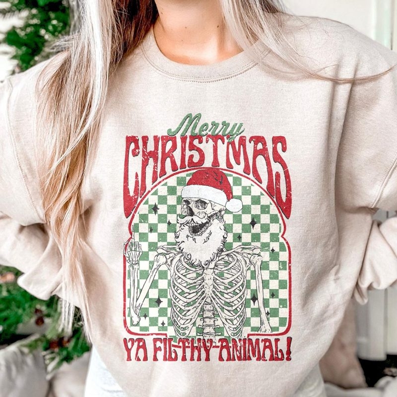 Toperth Merry Christmas Ya Filthy Animal Sweatshirt – Toperth