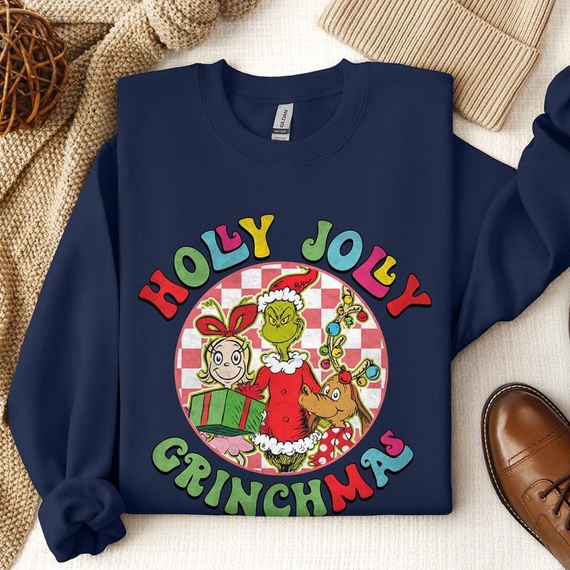 Toperth Retro Christmas Holly Jolly Crinchmas Sweatshirt – Toperth