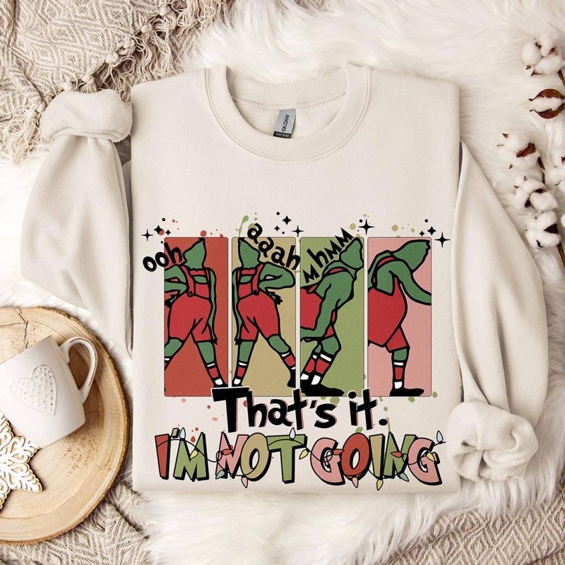 Toperth Retro Christmas That's It I am Not Going Sweatshirt – Toperth