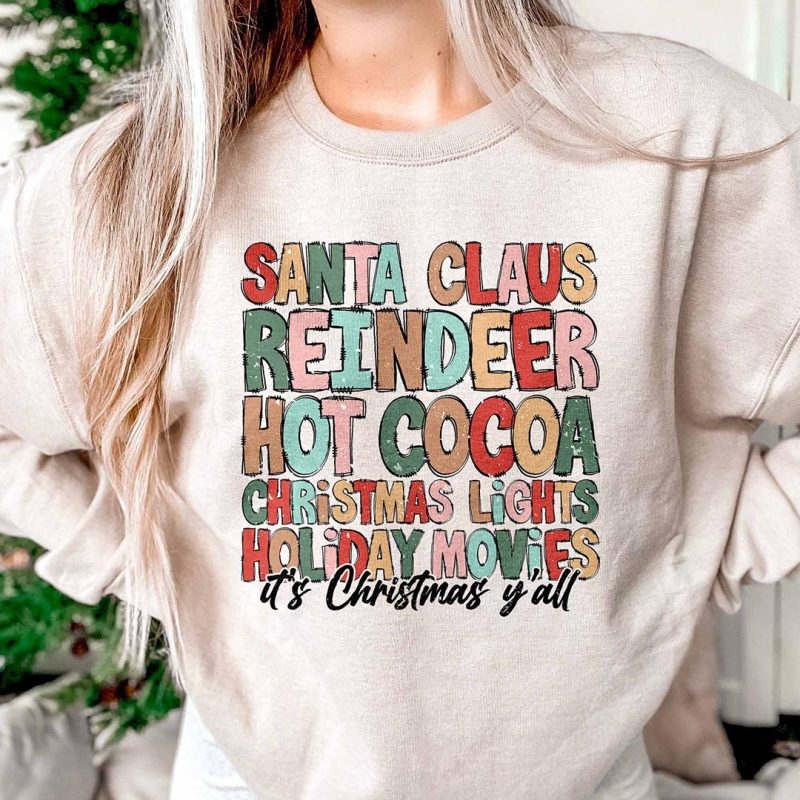 Toperth Santa Claus Retro Christmas Sweatshirt – Toperth