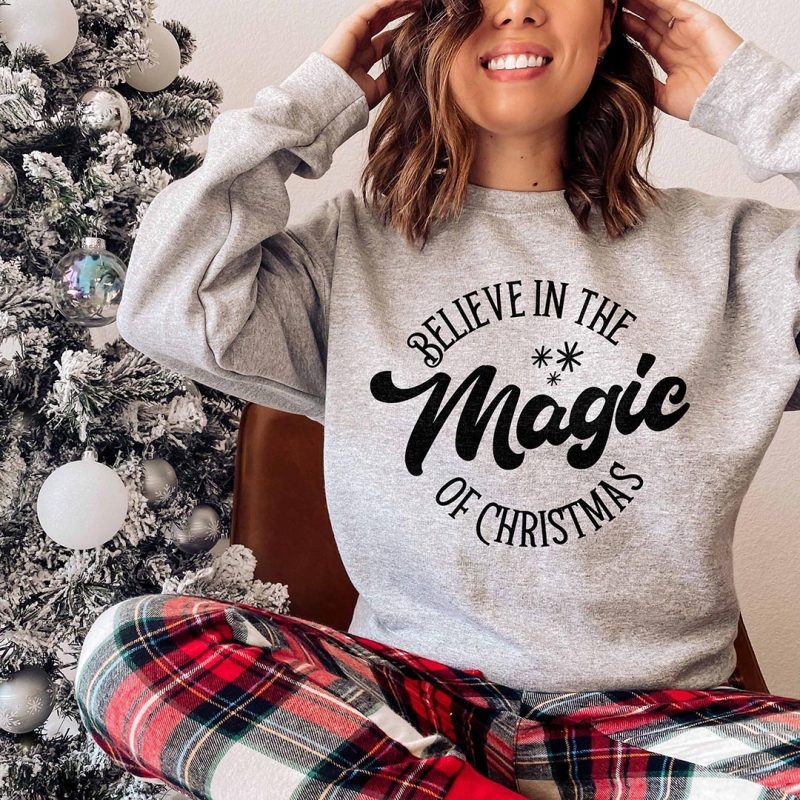 Toperth Believe In The Magic Of Christmas Sweatshirts – Toperth