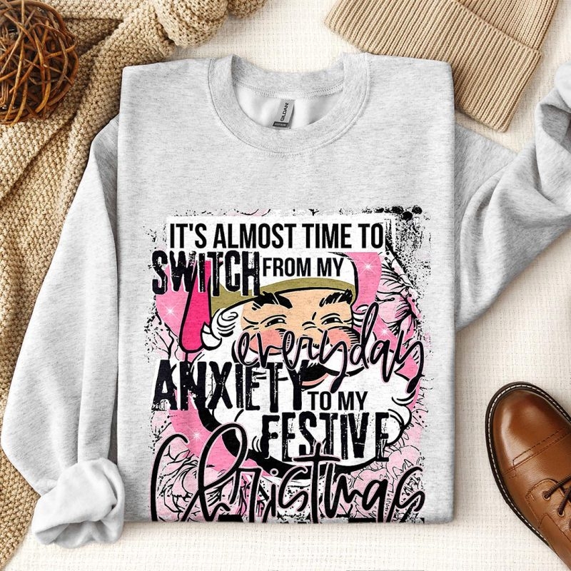 Toperth Christmas Anxiety Humor Sweatshirt – Toperth