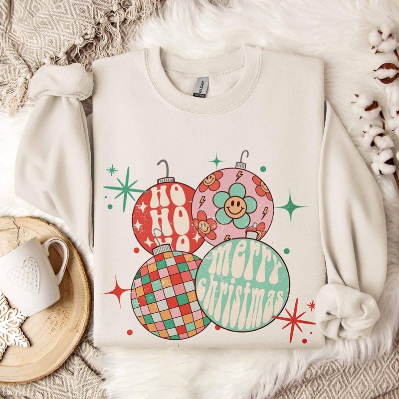 Toperth Retro Ornament Christmas Sweatshirts – Toperth