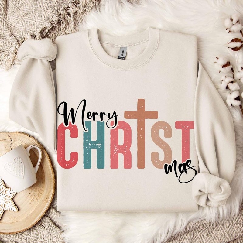 Toperth Christmas Retro Merry Christmas Sweatshirt – Toperth