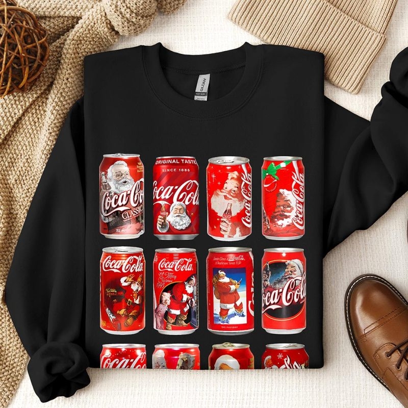 Toperth Christmas Coke Can Santas Sweatshirt – Toperth
