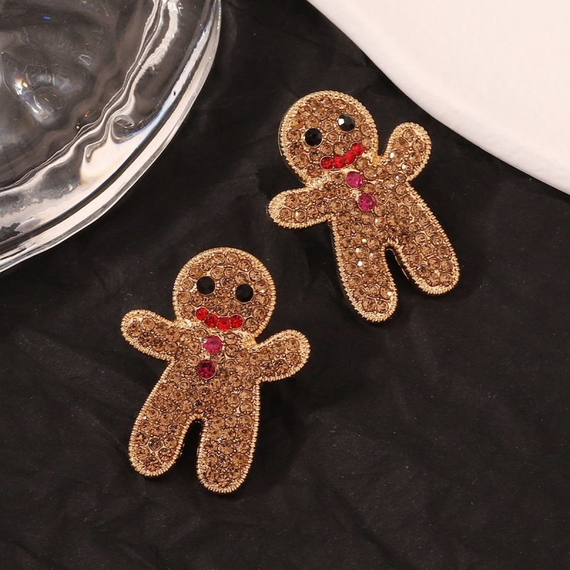 Toperth Gingerbread Man Christmas Earrings – Toperth