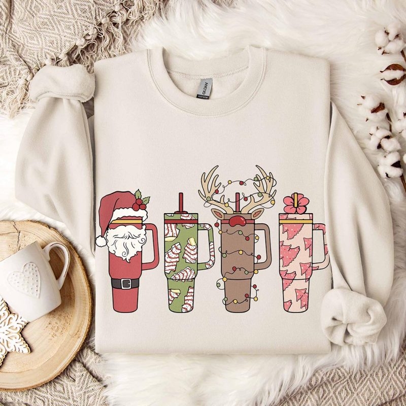 Toperth Retro Obsessive Cup Disorder Christmas Sweatshirt – Toperth