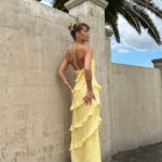 Toperth Sunny Ruffle Halter Maxi Dress photo review