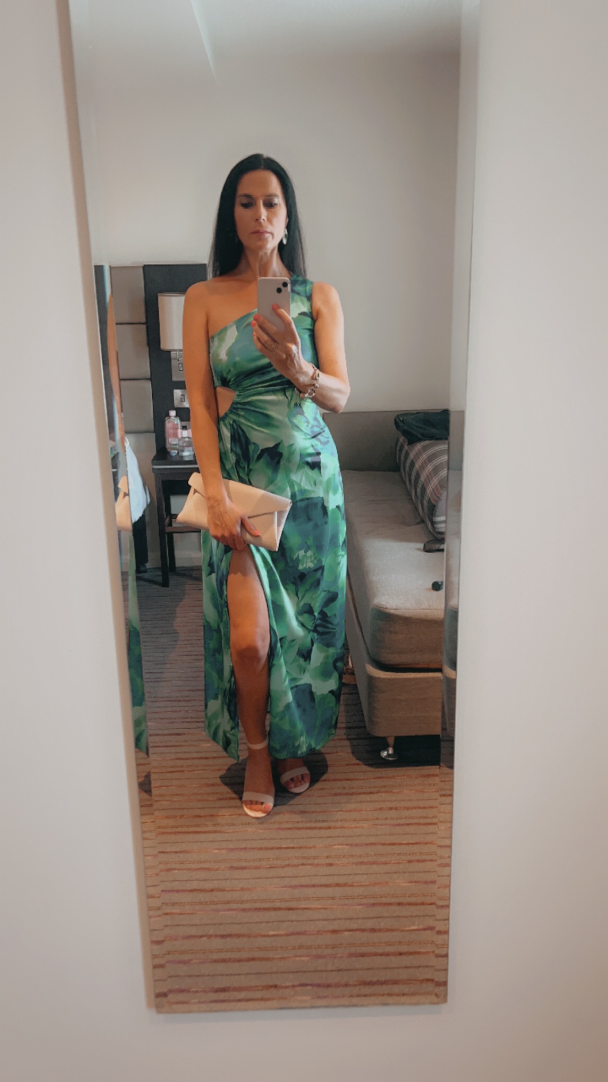 Toperth Emerald Breeze Asymmetrical Maxi Dress photo review