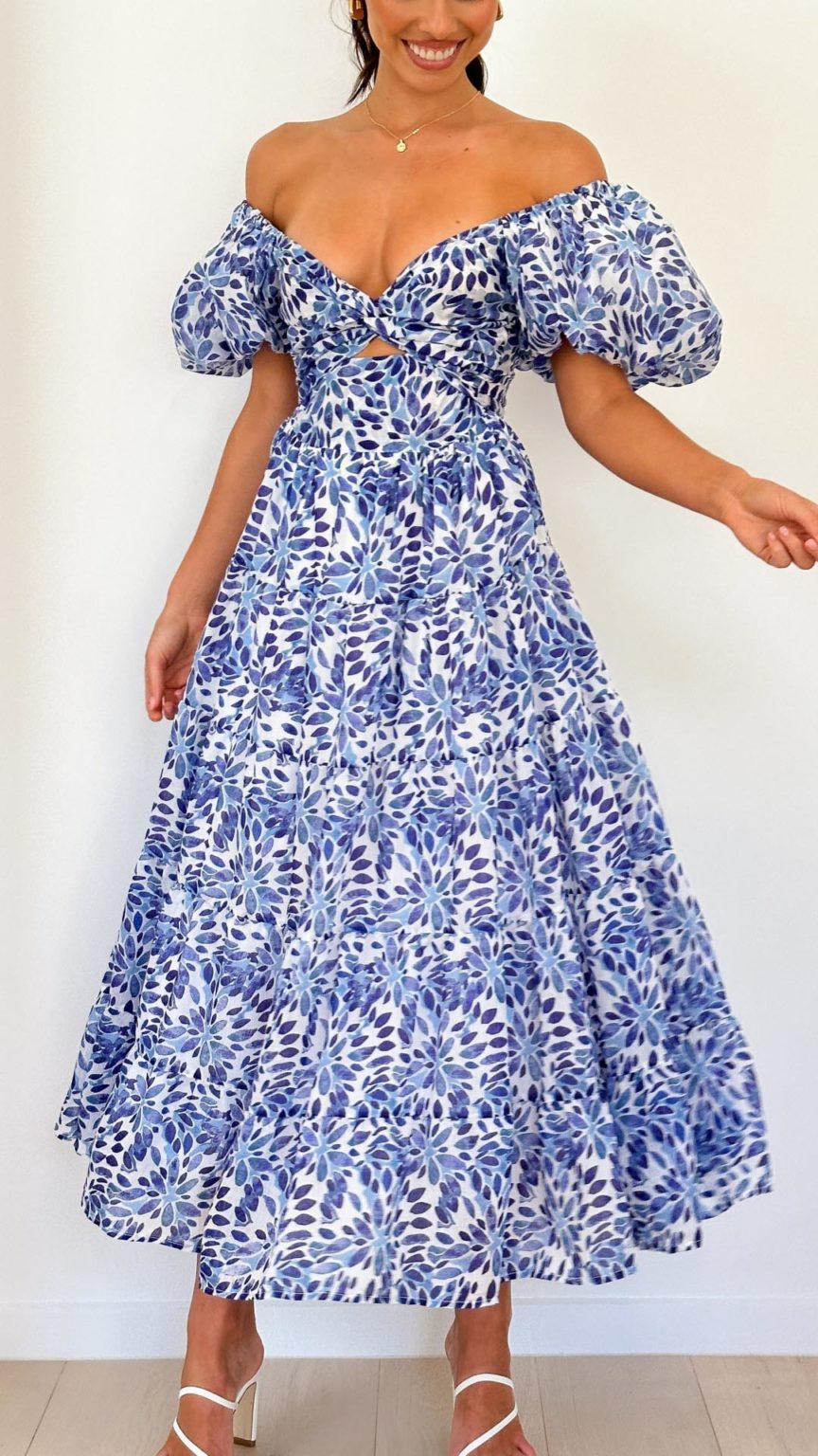 all about you Puff Sleeve Maxi Dress