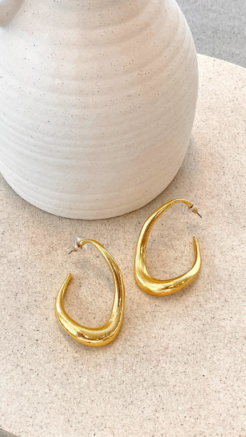 Toperth Golden Gleam Hoop Earrings – Toperth