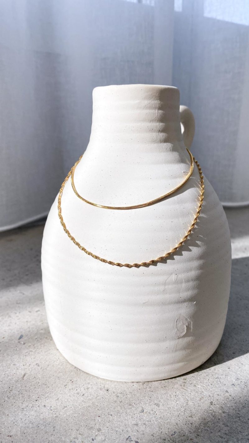 Toperth Gold Twist Snake Necklace – Toperth