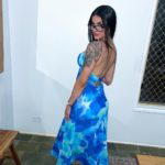 Toperth Azure Blossom Gathered Maxi Dress photo review