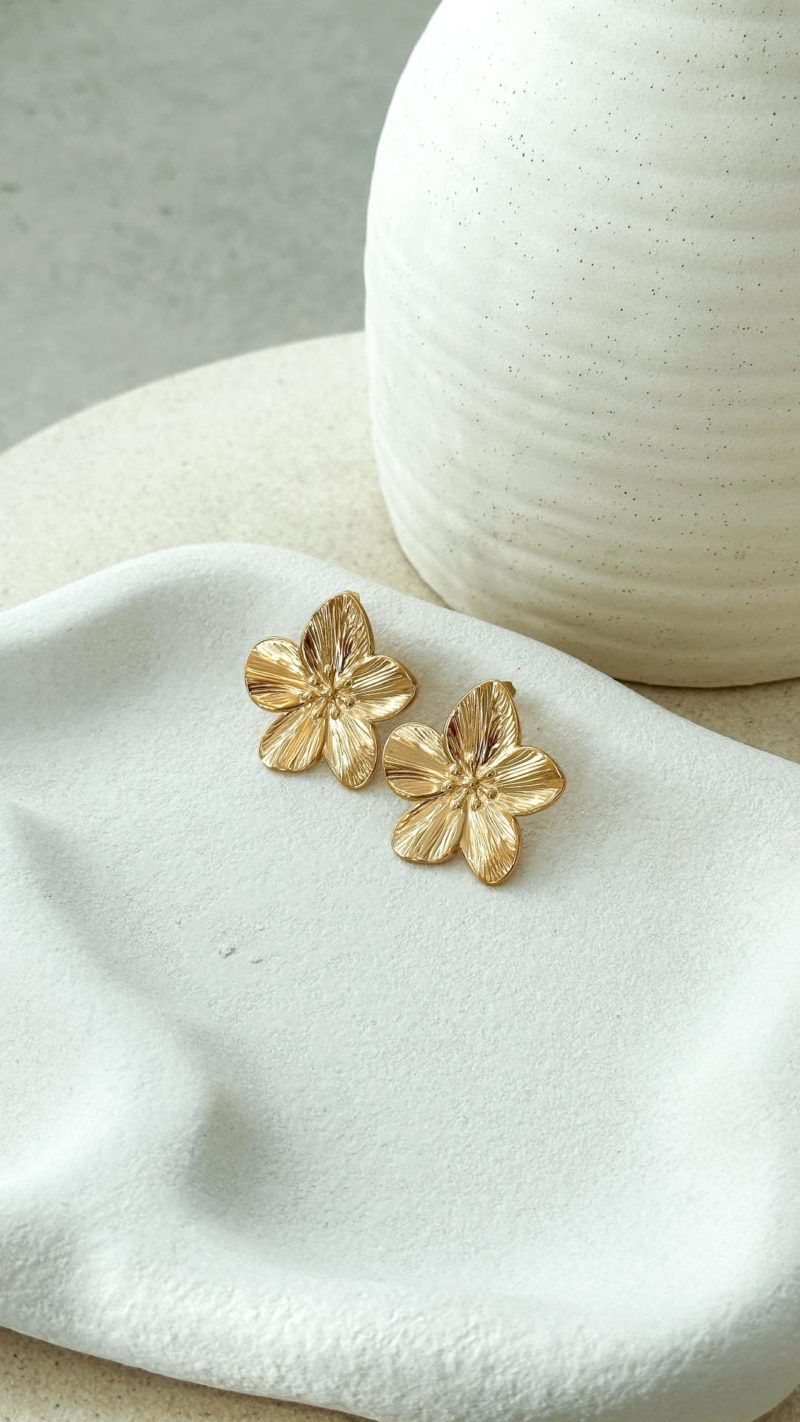 Toperth Gold Plated Flower Earrings – Toperth