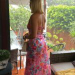 Toperth Pink Floral Strapless Maxi Dress photo review