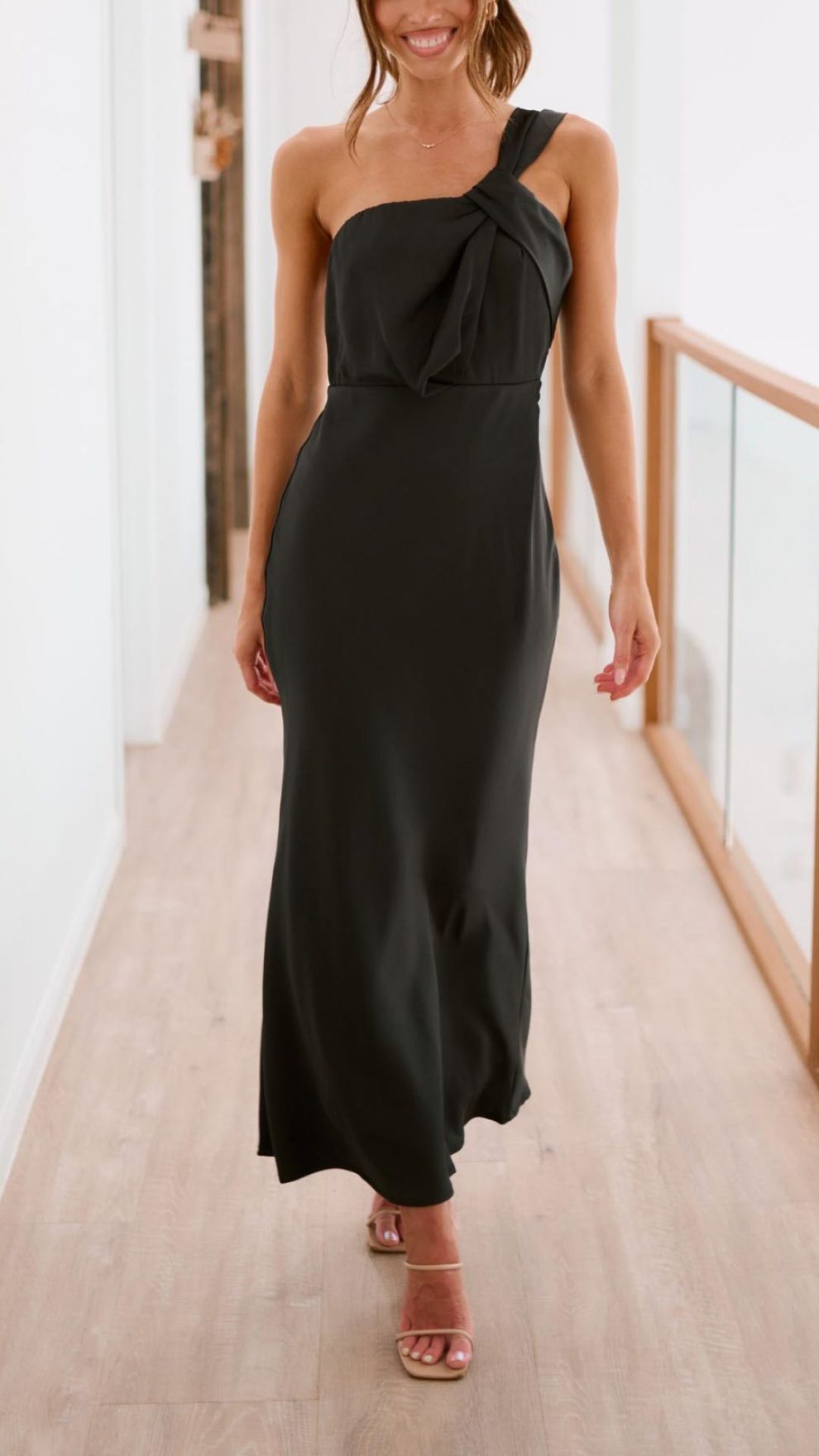 Of The Night Twist Bust Maxi Dress Black